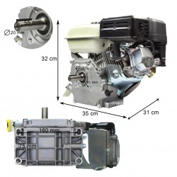 Silnik spalinowy GX160 170F 7KM wałek 20mm zamiennik OHV 168F 170F rozruch ręczny